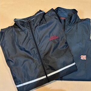 Vintage Sports Illustrated Black Windbreaker Jacket. Like new size XL